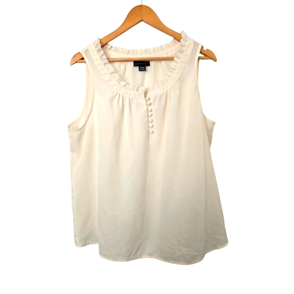 Metaphor XL White Sleeveless Top EUC